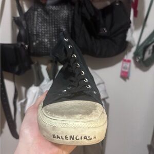 Balenciaga Black Sneakers with Two-Tone Design